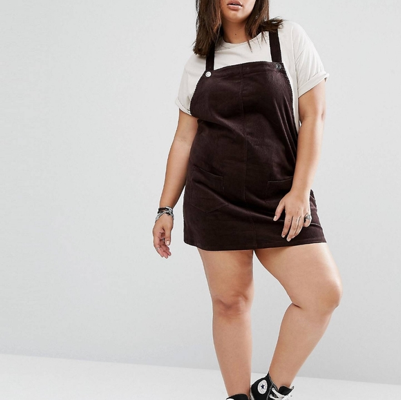 ASOS Curve Dresses & Skirts - Alice & You Corduroy Overall Dress